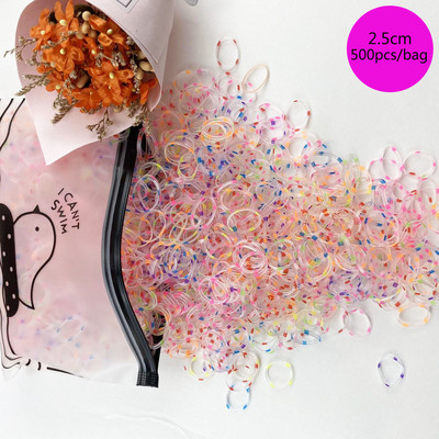 100/1000 buc/pachet Legături de păr Elastice Scrunchies Benzi de păr frânghie Accesorii de păr pentru copii pentru fete Suport pentru coadă de cal de gumă Benzi de cauciuc