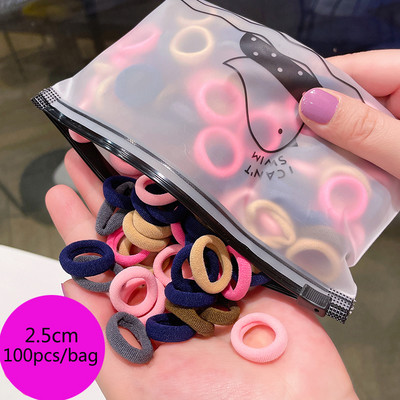 100/1000 buc/pachet Legături de păr Elastice Scrunchies Benzi de păr frânghie Accesorii de păr pentru copii pentru fete Suport pentru coadă de cal de gumă Benzi de cauciuc