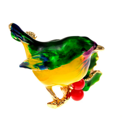CINDY XIANG Broșă multicoloră Robin Bird Broșă Broșe de animale de înaltă calitate emailate pentru prieteni Cadouri de bijuterii de Crăciun de Anul Nou