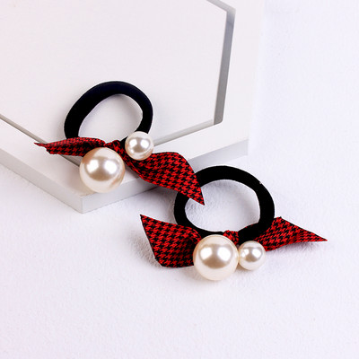 2/4 bucăți/pachet scrunchies de păr cu fundă mare de perle pentru femei coreeane legături de păr benzi de frânghie suport pentru coadă de cal fete seturi de accesorii de păr pentru nuntă