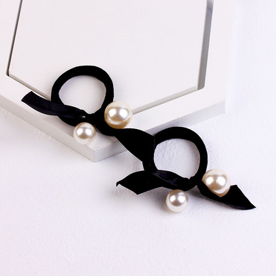 2/4 bucăți/pachet scrunchies de păr cu fundă mare de perle pentru femei coreeane legături de păr benzi de frânghie suport pentru coadă de cal fete seturi de accesorii de păr pentru nuntă