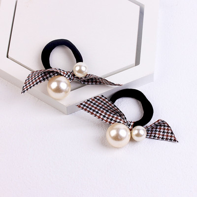 2/4 bucăți/pachet scrunchies de păr cu fundă mare de perle pentru femei coreeane legături de păr benzi de frânghie suport pentru coadă de cal fete seturi de accesorii de păr pentru nuntă