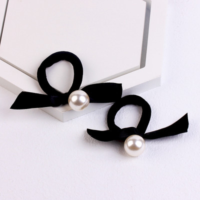 2/4 bucăți/pachet scrunchies de păr cu fundă mare de perle pentru femei coreeane legături de păr benzi de frânghie suport pentru coadă de cal fete seturi de accesorii de păr pentru nuntă