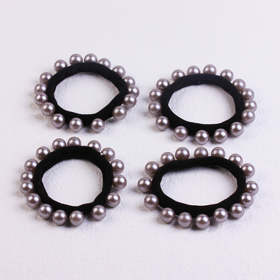 2/4 bucăți/pachet scrunchies de păr cu fundă mare de perle pentru femei coreeane legături de păr benzi de frânghie suport pentru coadă de cal fete seturi de accesorii de păr pentru nuntă