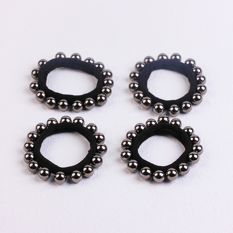 2/4 bucăți/pachet scrunchies de păr cu fundă mare de perle pentru femei coreeane legături de păr benzi de frânghie suport pentru coadă de cal fete seturi de accesorii de păr pentru nuntă