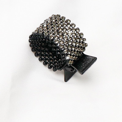 Agrafă de păr metal cu strasuri perle Agrafe de păr mici cu diamant Suport înalt pentru coadă de cal Gheare de păr Nuntă Accesorii pentru bijuterii pentru păr coreeană