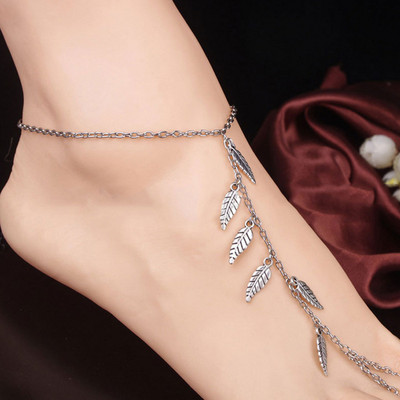 Lihtne vasest metallist helmestest kett jalavõru, mis ühendab jalga sõrme käevõru paljajalu jalavõrud naistele ranna loomingulised ehted