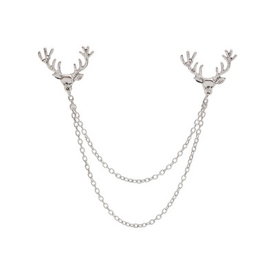 Bijuterii stil vintage oaie cap de cerb femei ciucuri femei ciucuri lanț aliaj guler pin broșă en-gros cadou de Crăciun fierbinte