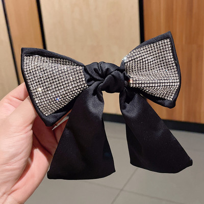 Bling Bling strass ciucuri agrafă de păr cu fundă de satin agrafe de nuntă coreeană agrafe de păr accesorii pentru cleme de păr pentru femei