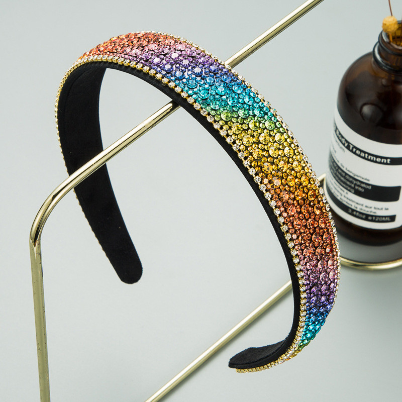 Noi bentite colorate Bling Bling cu strasuri pentru femei Benzi de păr de lux, strălucitoare, căptușite cu diamante, accesorii de păr pentru petrecere