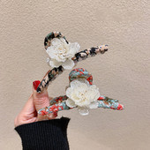 Noi gheare de păr coreeane pentru femei, acrilice, agrafe de păr cu flori dulci, ace, perle mari, accesorii de păr pentru fete