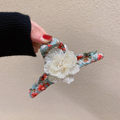 Noi gheare de păr coreeane pentru femei, acrilice, agrafe de păr cu flori dulci, ace, perle mari, accesorii de păr pentru fete