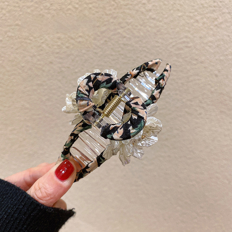 Noi gheare de păr coreeane pentru femei, acrilice, agrafe de păr cu flori dulci, ace, perle mari, accesorii de păr pentru fete