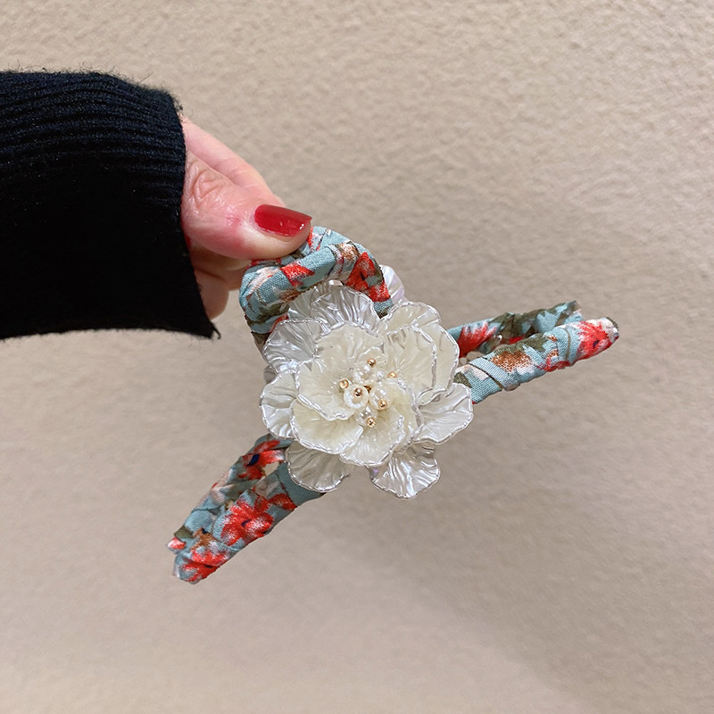 Noi gheare de păr coreeane pentru femei, acrilice, agrafe de păr cu flori dulci, ace, perle mari, accesorii de păr pentru fete