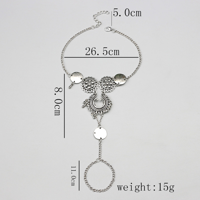 Tocona Vintage de culoare argintie lanț pentru picioare Boemia ciucuri gleznele pentru femei Sandale desculțe Bijuterii de vară Drop Shipping 3544