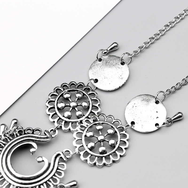 Tocona Vintage de culoare argintie lanț pentru picioare Boemia ciucuri gleznele pentru femei Sandale desculțe Bijuterii de vară Drop Shipping 3544