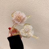 Gheare de păr pentru femei în stil coreean Agrafe de păr din acrilic Agrafe de păr cu flori dulci Articole de păr cu geometrie mari pentru fete Accesorii de păr de vară