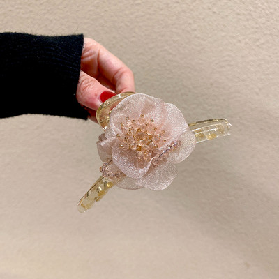 Gheare de păr pentru femei în stil coreean Agrafe de păr din acrilic Agrafe de păr cu flori dulci Articole de păr cu geometrie mari pentru fete Accesorii de păr de vară