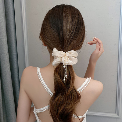 Bling Strasuri Funde de păr Scrunchies Cravate Funie coreeană șifon Benzi de cauciuc Suport pentru coadă de cal Accesorii de păr pentru fete