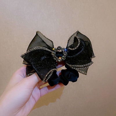 Bling Strasuri Funde de păr Scrunchies Cravate Funie coreeană șifon Benzi de cauciuc Suport pentru coadă de cal Accesorii de păr pentru fete