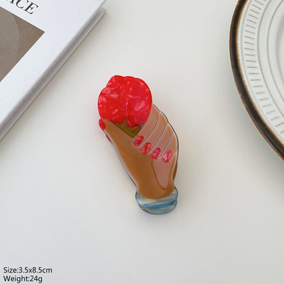 Design Acetat Margaretă Lalea Floarea-soarelui Floare Gheare de păr Clip Drăguț Palm Ochi Evil Evil Ace Ace de păr Accesorii pentru păr pentru femei Nou