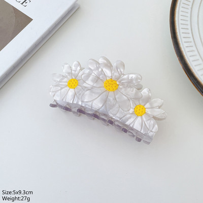 Design Acetat Margaretă Lalea Floarea-soarelui Floare Gheare de păr Clip Drăguț Palm Ochi Evil Evil Ace Ace de păr Accesorii pentru păr pentru femei Nou