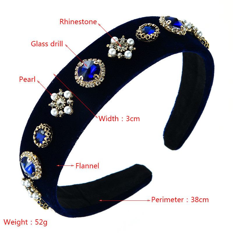 Bentițe gotice de lux din cristal pentru femei Accesorii pentru păr, realizate manual, în stil retro, cu perle, benzi de păr cu arc de designer