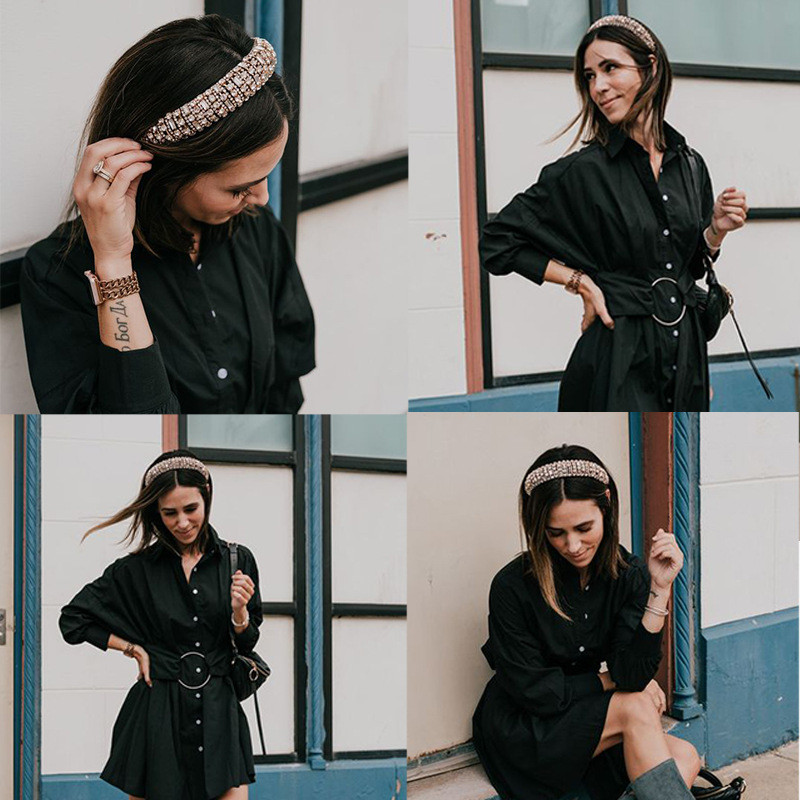 Bentiță de lux cu strasuri pentru femei Accesorii pentru păr de designer Nuntă Crăciun pentru păr Bentita pentru machiaj Bentita pentru cap