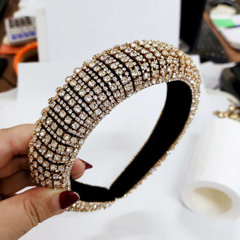 Bentiță de lux cu strasuri pentru femei Accesorii pentru păr de designer Nuntă Crăciun pentru păr Bentita pentru machiaj Bentita pentru cap