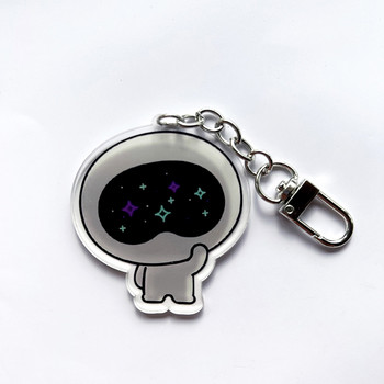 KPOP JIN SOLO Album The Astronaut Cartoon Keychain διπλής όψης Ακρυλικό κρεμαστό μπρελόκ Συλλογές Seok-Jin Kim Fans