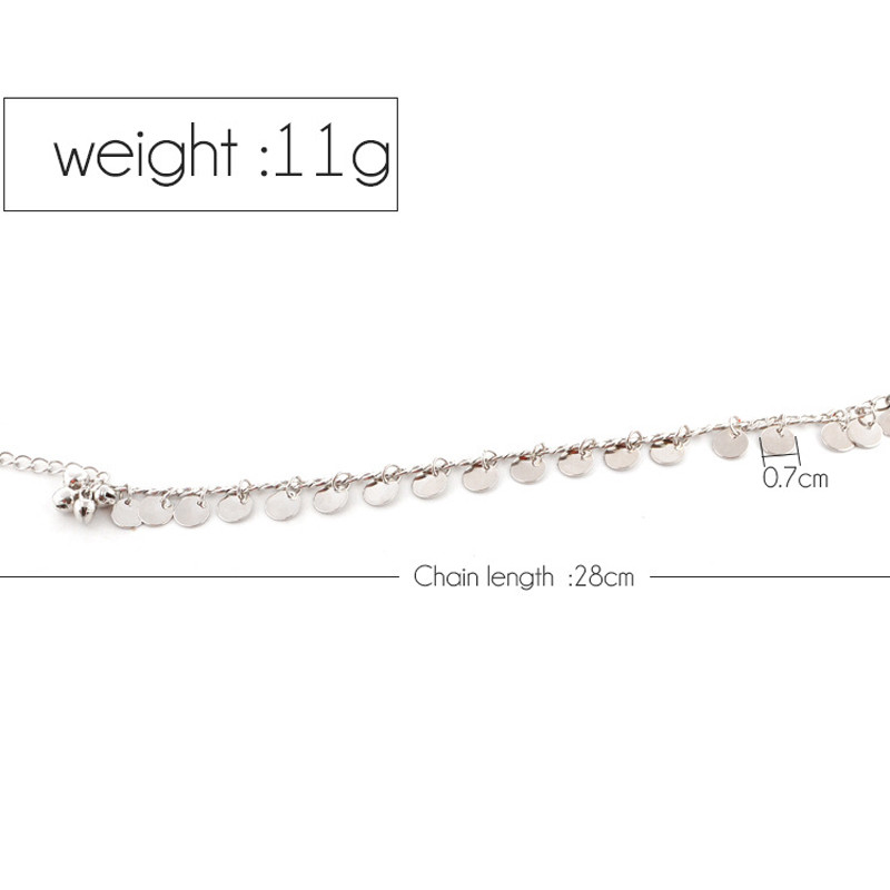 Paiete Clopote Rotund Boho gleznă Lanț pentru picior gleznă brățară de vară gleznă ciucuri Sandale desculț plajă picior bijuterii mireasa cadou