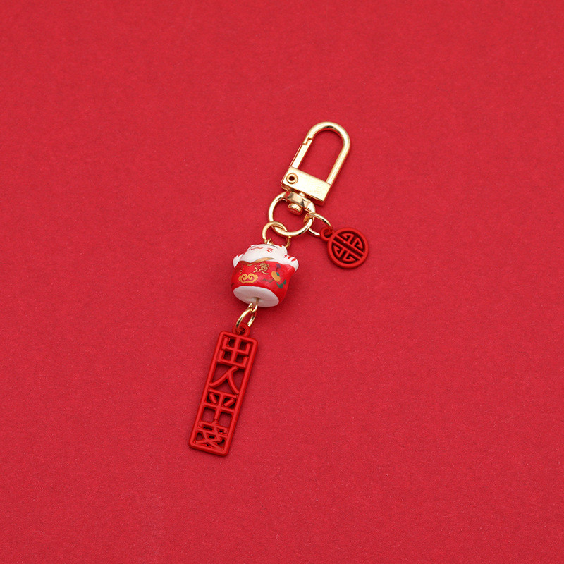 Nou Maneki Neko drăguț Sakura Ceramics Fortune Lucky Cat Breloc Breloc Geanta Mașină Pendent Accesorii Mobile Cadou cuplu