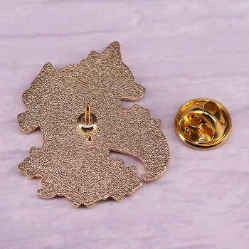 Japan Shrine Kitsune Fox Brooch Pins Емайлирани метални значки Игли за ревери Брошки Якета Дънки Модни бижута Аксесоари