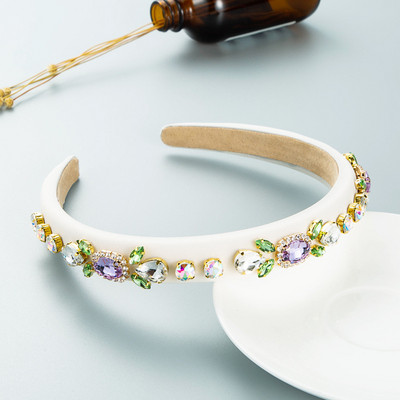 Bentite de lux baroc de epocă Bentita de păr îngustă cu diamante din perle Accesorii pentru păr în stil Ins Bentita de cristal pentru femei Noua sosire