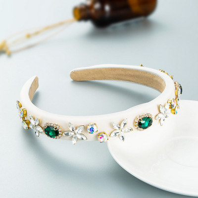 Bentite de lux baroc de epocă Bentita de păr îngustă cu diamante din perle Accesorii pentru păr în stil Ins Bentita de cristal pentru femei Noua sosire