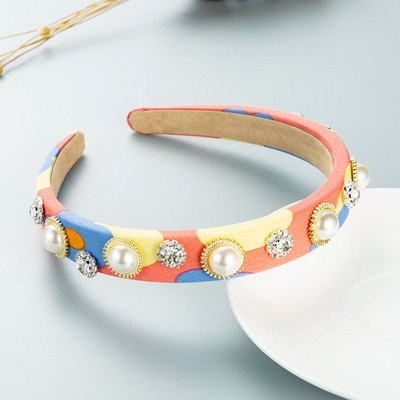 Bentite de lux baroc de epocă Bentita de păr îngustă cu diamante din perle Accesorii pentru păr în stil Ins Bentita de cristal pentru femei Noua sosire