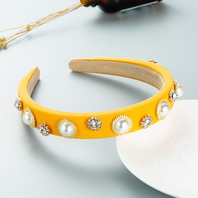 Bentite de lux baroc de epocă Bentita de păr îngustă cu diamante din perle Accesorii pentru păr în stil Ins Bentita de cristal pentru femei Noua sosire