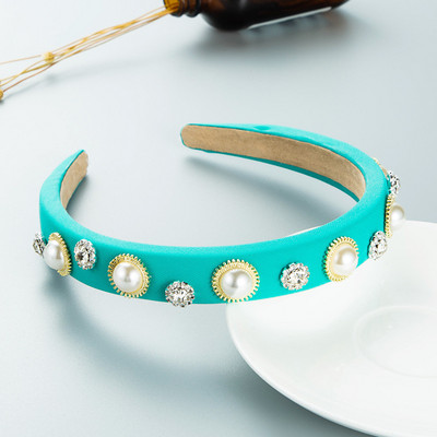 Bentite de lux baroc de epocă Bentita de păr îngustă cu diamante din perle Accesorii pentru păr în stil Ins Bentita de cristal pentru femei Noua sosire