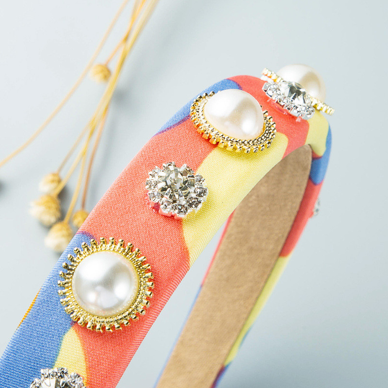 Bentite de lux baroc de epocă Bentita de păr îngustă cu diamante din perle Accesorii pentru păr în stil Ins Bentita de cristal pentru femei Noua sosire