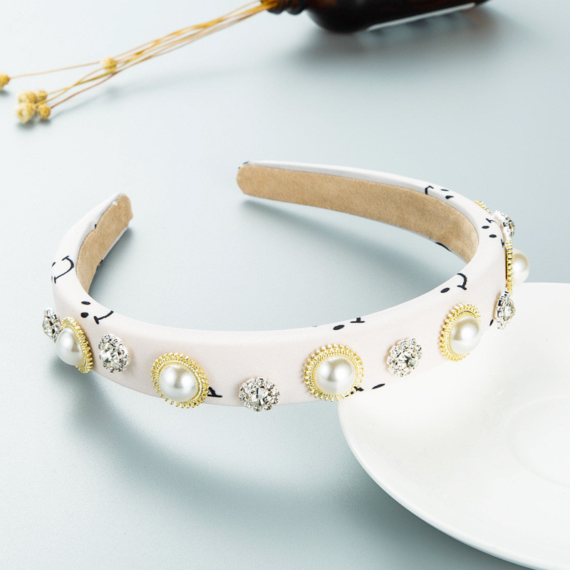 Bentite de lux baroc de epocă Bentita de păr îngustă cu diamante din perle Accesorii pentru păr în stil Ins Bentita de cristal pentru femei Noua sosire