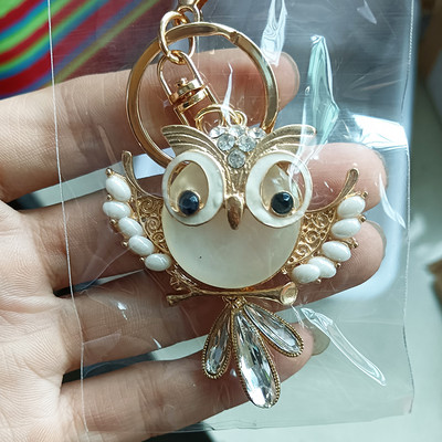 2022 Moda Cristal Strass Încântător Email Iepure Breloc Bărbați Mașină Breloc Inele Femei Fată Poșetă Pandantiv Breloc Inel