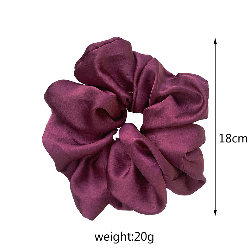 Scrunchie de păr din mătase, de 7 inch, benzi de culoare solidă, accesorii pentru cap pentru femei, cravate de coadă de cal din mătase, accesorii de păr coreeane pentru femei