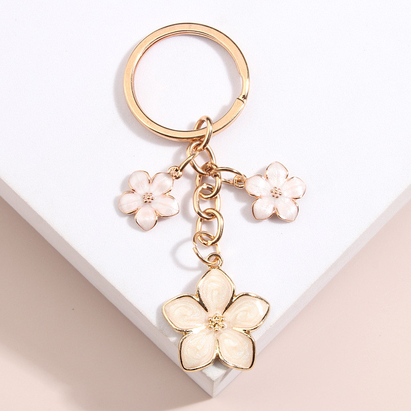 Breloc drăguț cu plante Sakura, breloc cu flori, breloc emailat, pentru femei, fete, accesoriu pentru geantă, chei de mașină, bricolaj, bijuterii dulci, cadouri
