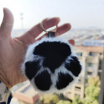 Γυναικεία Νέα Cat Claw Faux Fur Chain Key Chan Charm Μόδα βελούδινο πόδι αρκουδάκι Τσάντα μπρελόκ αυτοκινήτου Κρεμαστό κόσμημα για πάρτι