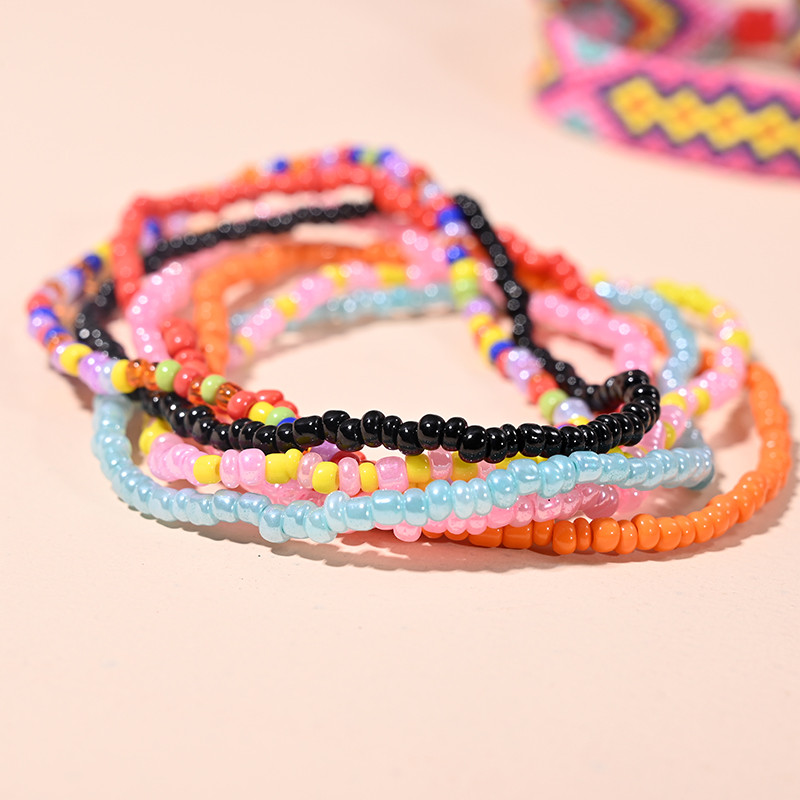 Brățară de gleznă din împletitură boemă realizată manual pentru femei, inimă de cristal pentru picior, lanț de gleznă, curea, prietenie, bijuterii de plajă