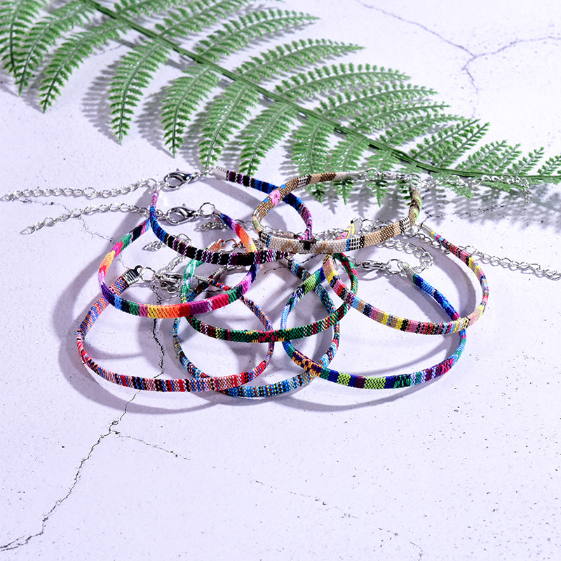 2 buc/lot glezne boeme pentru bărbați și femei, frânghie lucrate manual, prietenie, plajă, brățară desculț pe lanț pentru picior, bijuterii boho pentru picioare