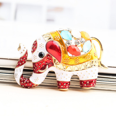 Pomlee Elefant Colorat Ace Animal Email Ace Broșe Accesorii Moda Pulover Ace pentru haine Clip de eșarfă Cadouri pentru femei