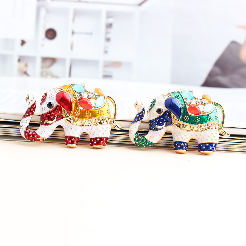 Pomlee Elefant Colorat Ace Animal Email Ace Broșe Accesorii Moda Pulover Ace pentru haine Clip de eșarfă Cadouri pentru femei