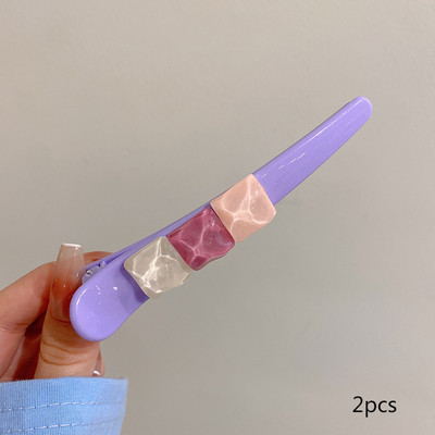 2 bucăți/set agrafe și ace de păr mari de culoare bomboană Agrafe drăguțe coreeane cleme de păr Accesorii de păr pentru femei și fete