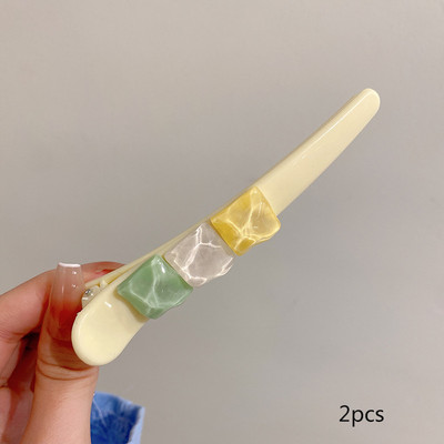 2 bucăți/set agrafe și ace de păr mari de culoare bomboană Agrafe drăguțe coreeane cleme de păr Accesorii de păr pentru femei și fete